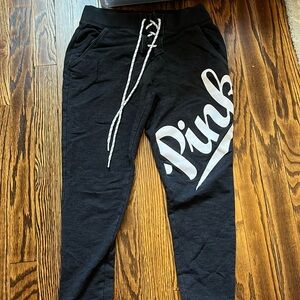 VS Pink gray joggers xs